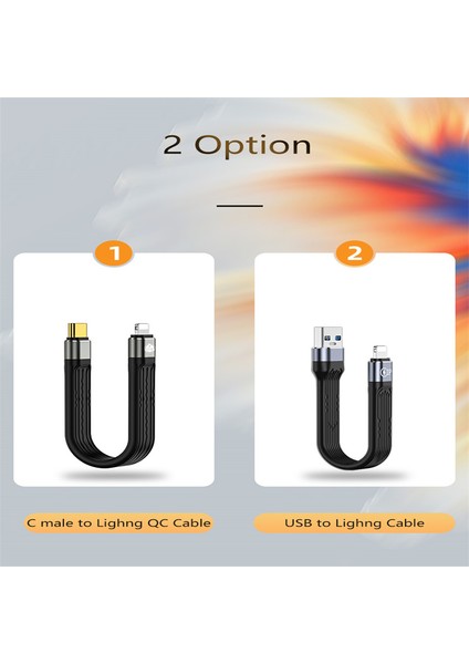 Usb C Lightning Cep Telefonu Kablosu Type C 8pin 14 5cm Pd 20W Hızlı Şarj Veri Kablosu (Yurt Dışından)