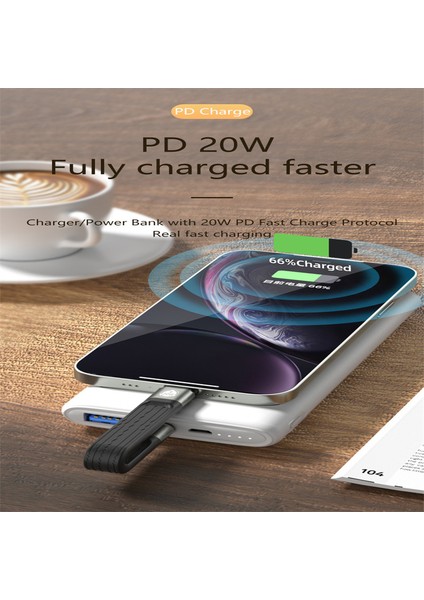 Usb C Lightning Cep Telefonu Kablosu Type C 8pin 14 5cm Pd 20W Hızlı Şarj Veri Kablosu (Yurt Dışından)