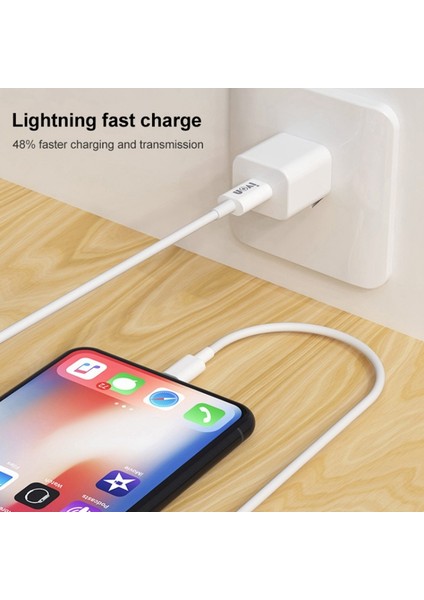 1m Pd 20W Hızlı Şarj Kablosu Tip C'den 8 Pinli Tpe Veri Kablosuna (Yurt Dışından)