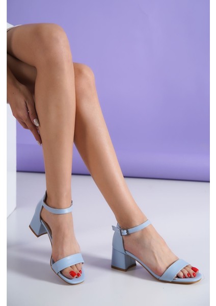 Miuccia Bilekten Kemerli Bebe Mavisi Cilt Kadın Topuklu Ayakkabı fiyatları