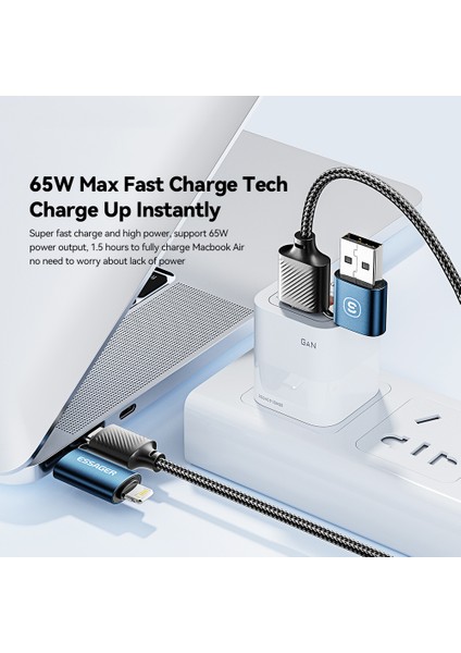 Starlink 1m 65W 4'ü 1 Arada Veri Kablosu Usb A Type C Type C 6 Pinli Telefon Şarj Kablosu (Yurt Dışından)