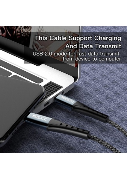 1 2 M USB C'den USB C'ye Hızlı Şarj Kablosu Pd 60W Tip C Veri Kablosu (Yurt Dışından)