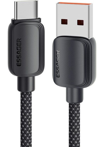 3m A-C 7A 100W Hızlı Şarj Veri Kablosu Usb-A - Type-C Örgülü Tpe Kablosu - Siyah (Yurt Dışından) fiyatları