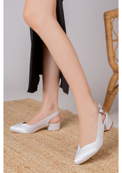 Valentina Beyaz Saten Topuklu Kadın Ayakkabı fiyatları