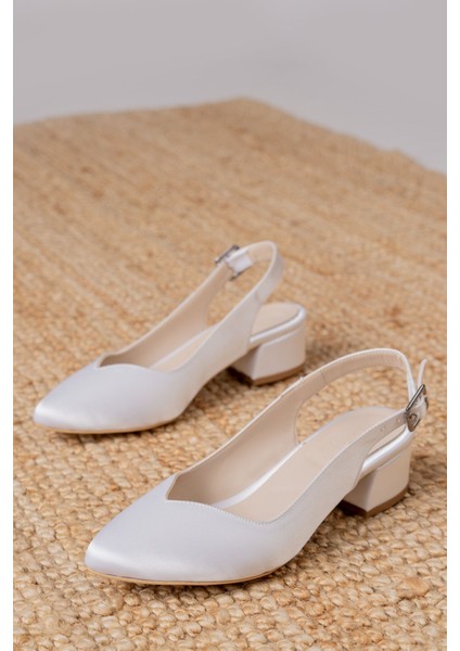 Valentina Beyaz Saten Topuklu Kadın Ayakkabı modelleri