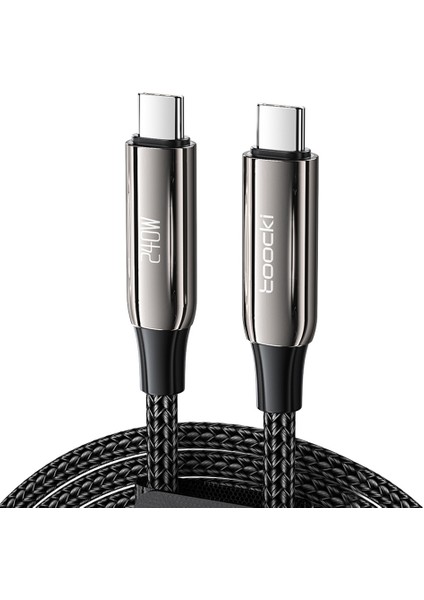 2m 240W Type C'den Type C'ye Örgülü Veri Kablosu Telefon Hızlı Şarj Kablosu (Yurt Dışından)