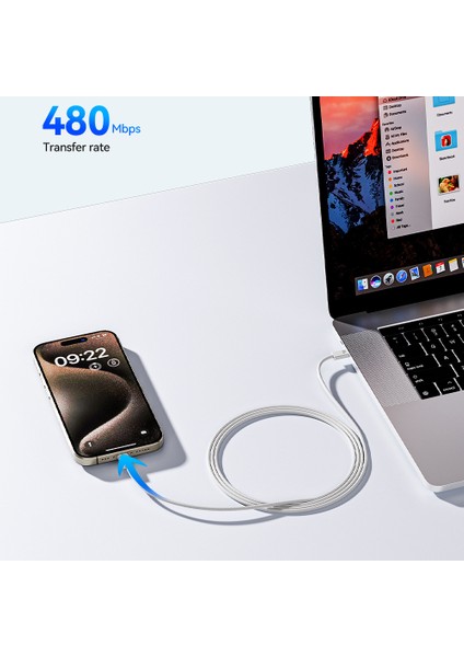 Seashell Digital 1m Usb C Usb C Şarj Kablosu Naylon Örgülü 65W Hızlı Şarj Kablosu (Yurt Dışından)