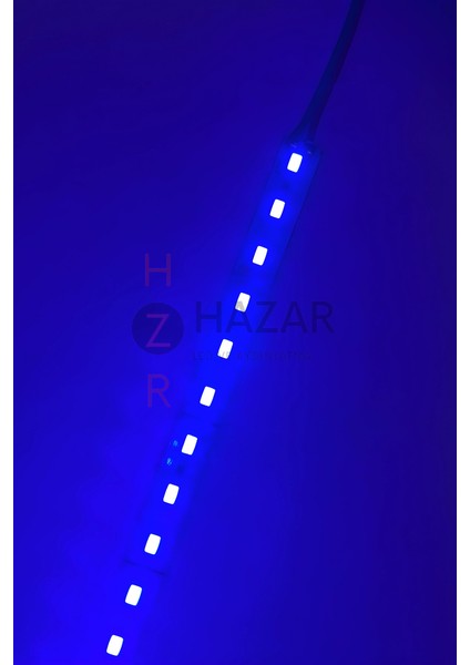 12 Volt 5630 Ledli LED Bar Alüminyum Çubuk 72 Ledli Mavi