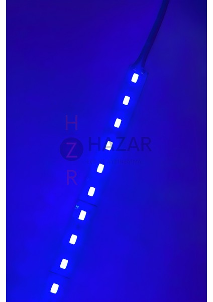 12 Volt 5630 Ledli LED Bar Alüminyum Çubuk 72 Ledli Mavi