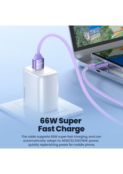 1 M Usb'den Type C'ye 6A Dijital Ekranlı Sıvı Silikon Veri Kablosu (Yurt Dışından) modelleri
