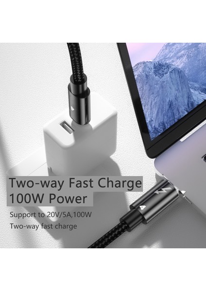0 5m 100W 40GBPS 8k 60Hz Thunderbolt 4 Type C Veri Kablosu (Yurt Dışından)