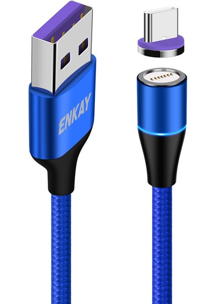 1m Manyetik Şarj Kablosu Usb'den Type C'ye 5A Hızlı Şarj Veri Kablosu (Yurt Dışından)