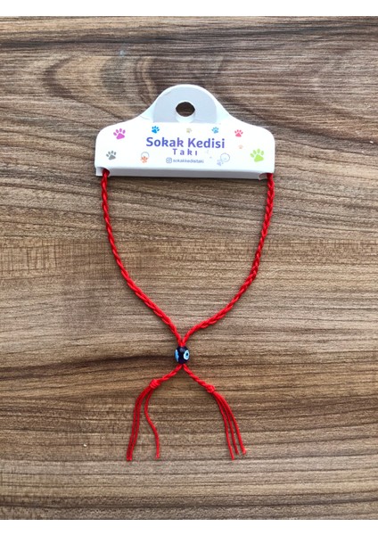 Nazar Boncuğu Detaylı Kırmızı Örgü Ip Bileklik