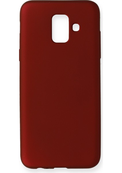 Samsung Galaxy A6 2018 Kılıf Premium Rubber Silikon - Bordo