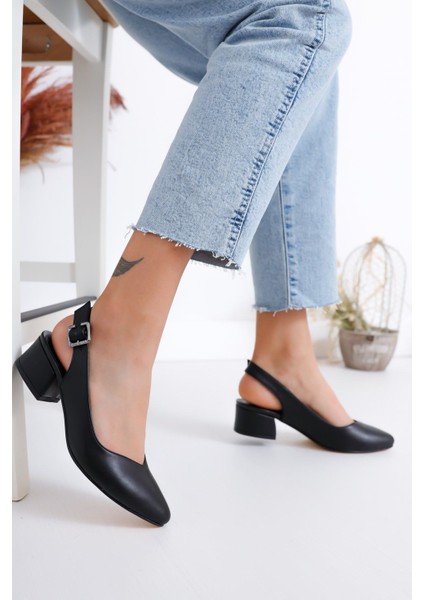 Valentina Topuklu Siyah Cilt Ayakkabı fiyatları