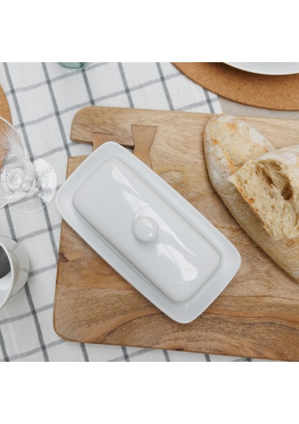 Mkchbutter Chalk Porselen Tereyağı Tabağı