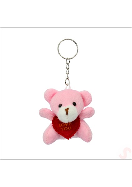 Pelüş Ayıcık Anahtarlık Love You, 5 cm x 5 cm - Pembe