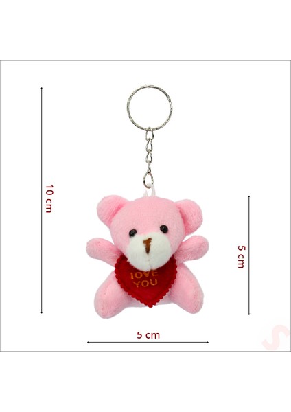 Pelüş Ayıcık Anahtarlık Love You, 5 cm x 5 cm - Pembe fiyatları