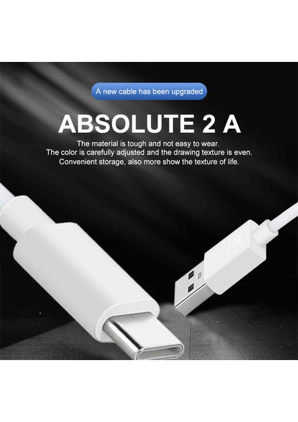 1 M Type C Şarj Kablosu Pvc Hızlı Şarj Kablosu USB Type C Veri Kablosu (Yurt Dışından)