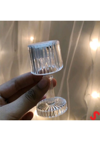 Retro Mini Masa Lambası Pilli LED Işık, 8,5cm x 4cm x 3 Adet indirimleri