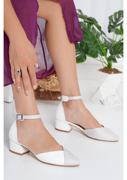Holly Beyaz Cilt- Topuklu Ayakkabı