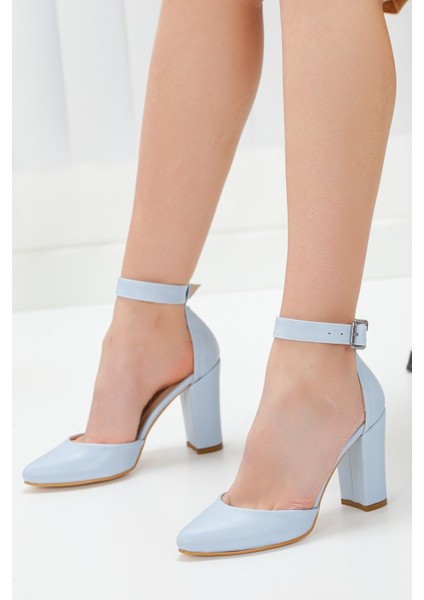 Lole Bebe Mavisi Cilt Topuklu Ayakkabı