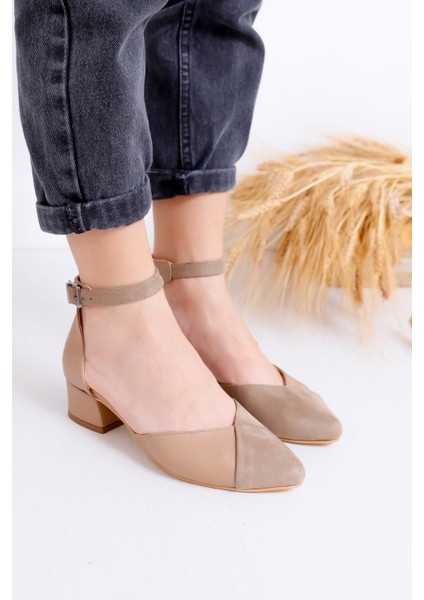 Holly Topuklu Vizon Cilt- Ayakkabı modelleri