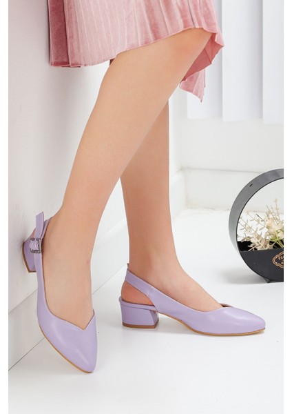 Valentina Lila Cilt Topuklu Ayakkabı modelleri