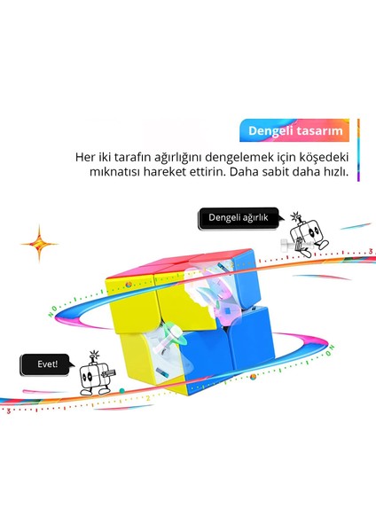 251 M Air 2x2 Manyetik Küp Etiketsiz Zeka Küpü 48 Mıknatıslı Mat Frosted Tr Resmi Satıcısı