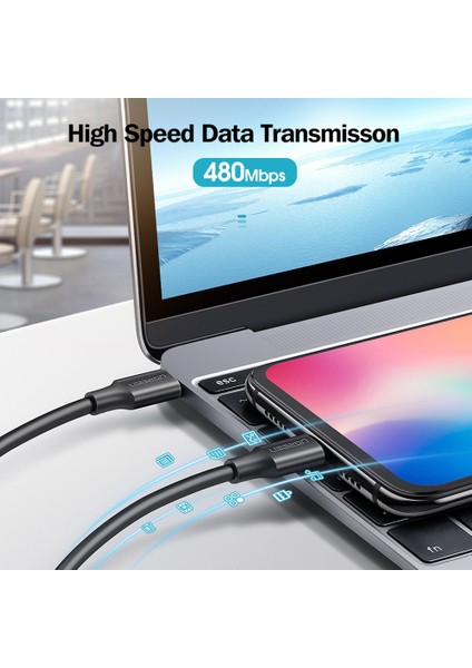1 5 M Tip C Erkek Erkek Veri Kablosu Pd 60W Qc3.0 Hızlı Şarj Kablosu (Yurt Dışından) modelleri