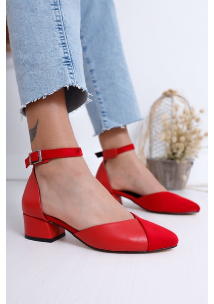 Holly Topuklu Kırmızı Cilt- Ayakkabı
