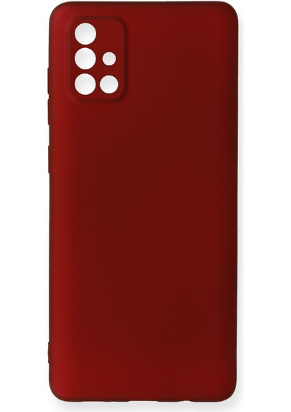 Samsung Galaxy A71 Kılıf Premium Rubber Silikon - Bordo