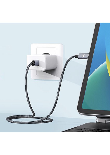 1m Usb C Usb C Şarj Kablosu USB 2.0 65W Naylon Örgülü Dizüstü Tablet Telefon Veri Kablosu (Yurt Dışından) fiyatları