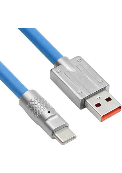 UC 023 OR 1.0M 1m Ultra Yumuşak Usb A Type C Sıvı Silikon 120W Güç Veri Kablosu Hızlı Şarj Kablosu (Yurt Dışından)