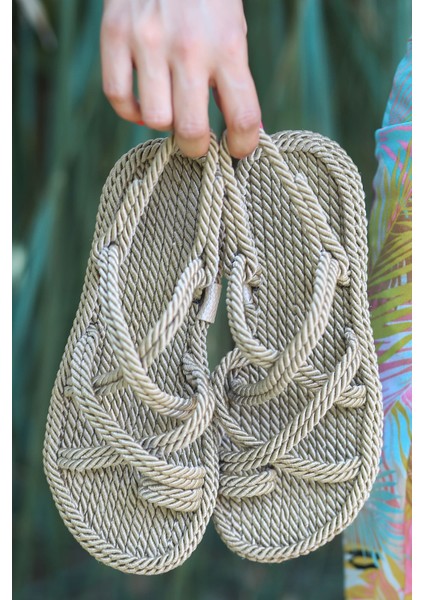 Almina Vizon Halatlı Sandalet