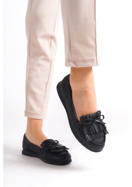 Werway Siyah Fiyonklu Püsküllü Kadın Babet fiyatları