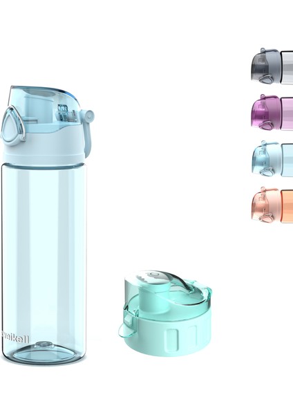 Rosso Jr Switch Turkis 500 ml Bpa Içermez Tritan Kırılmaz Suluk - Su Matarası - Yedek Kapak Hediyeli