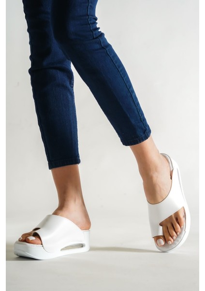 Tools Balon Taban Beyaz Kadın Terlik