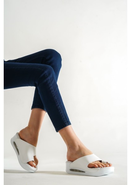 Tools Balon Taban Beyaz Kadın Terlik fırsatları