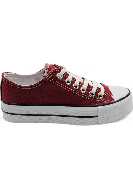 Melen Shoes Skywalk Bordo Yüksek Taban Sneaker Kadın Spor Ayakkabı fiyatları