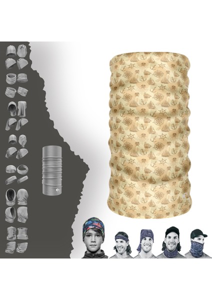 Korsan Tekne Temalı Boyunluk Maske Baf Bandana