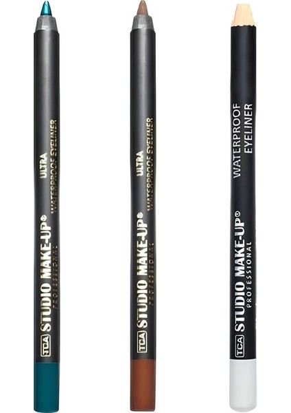 3'lü Renkli Ultra Waterproof Eyeliner Göz Kalemi Seti