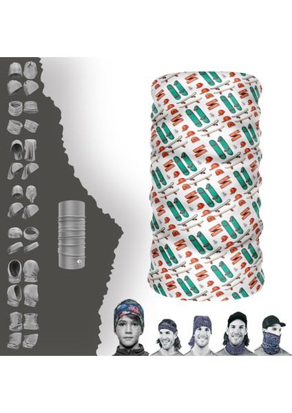 Kay Kay Desenli Boyunluk Maske Baf Bandana
