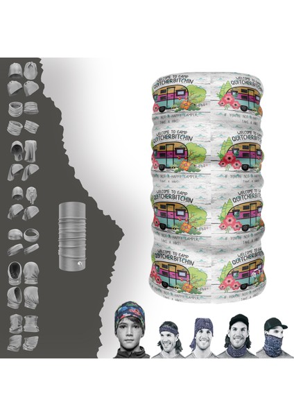 Karavan Temalı Boyunluk Maske Baf Bandana