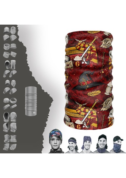 Baykuş Desenli Boyunluk Maske Baf Bandana