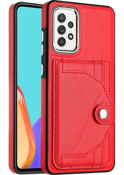 Samsung Galaxy A52S 5g Kart Tutucu Premium Pu Deri Kickstand (Yurt Dışından)
