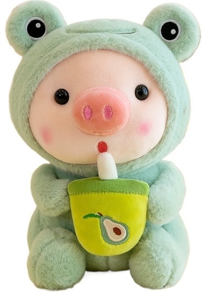 Dönüştürülmüş Süt Çay Domuzu Bebek Peluş Oyuncak Yaratıcı Domuz Bebek Yakalama Makinesi Bez Bebek (Yurt Dışından)