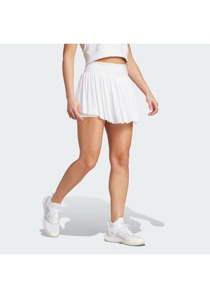IT4687 Tennis Pro Pleated Aeroready Kadın Beyaz Tenis Etek