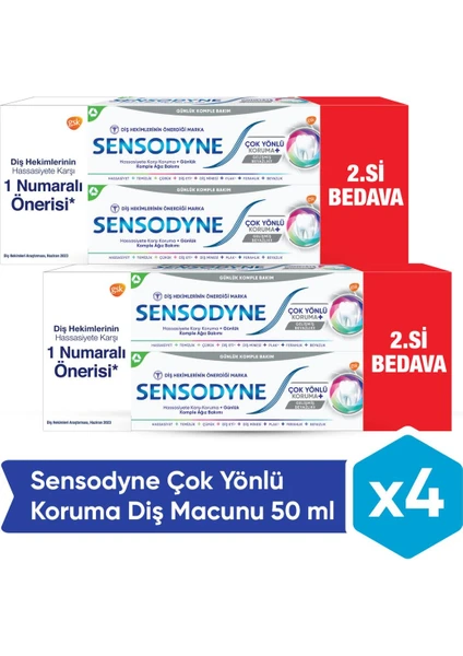 Çok Yönlü Koruma Diş Macunu 50 ml x 4 Adet