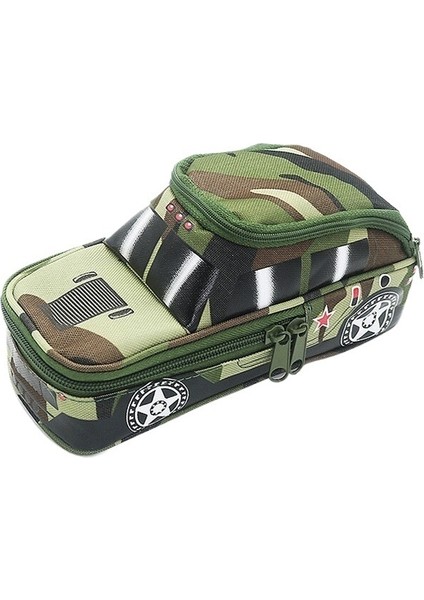 Kalem Çantası Yaratıcı Kalem Kutusu Kamuflaj Fermuar Öğrenci Depolama Kırtasiye Çantası Kalem Karikatür Kırtasiye Kutusu (Yurt Dışından)